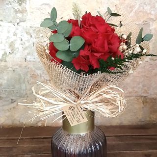 Hortensia preservada roja
