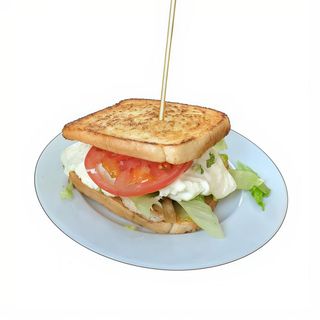 sándwich doble de pollo y lomo normal