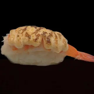 Nirigi de gamba flambeado