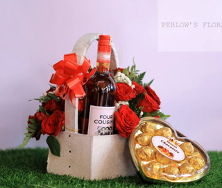 Small Basket Wine and Chocolates