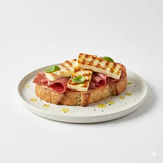 Tostada De Jamón Serrano Y Queso