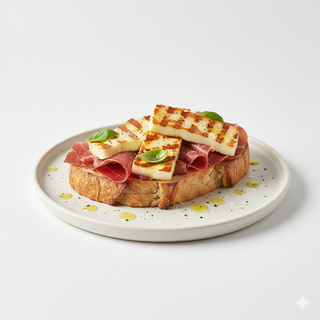 Tostada De Jamón Serrano Y Queso