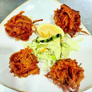 Bhaji de cebolla ( Onion bhaji)