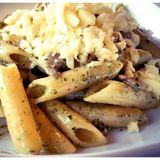 Pasta with Fish in Creamy Dill Sauce