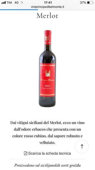 Merlot Principe di Belmonte.