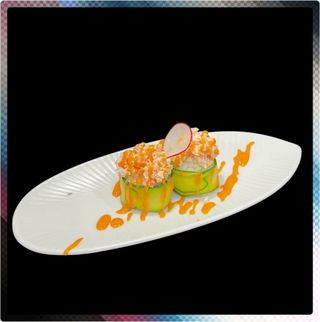 160. Gunkan De Calabacín Y Langostinos (2 Pzs.)