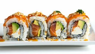 Uramaki special samon and salmon