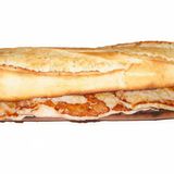 Bocadillo lomo de orza con pimientos