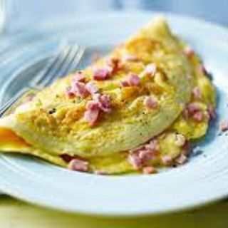 Ham and cheese omelette