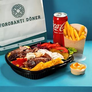 Meniu shaorma la farfurie de vită