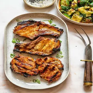 Miso teriyaki pork chops