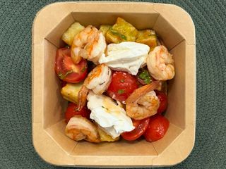 Салат з баклажаном та креветкою (350г)