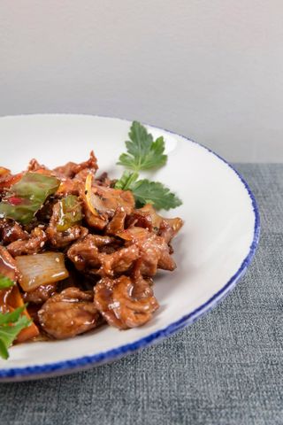 Ternera con salsa ostra