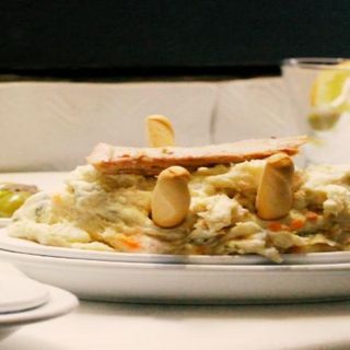 russian salad with tuna belly