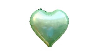 სალათისფერი ფოლგირებული გული