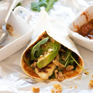 Avocado And Halloumi Wrap