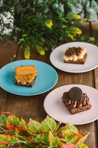 Trio de Brownies com Cobertura 