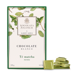 Chocolate Blanco con Té Matcha y Menta Jolonch 100 Gr.