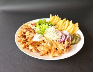 Shaorma de pui la farfurie