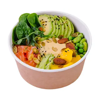 Bowl cu somon si mango