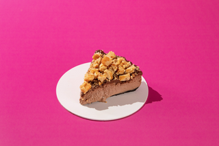 Tarta De Queso Porción Nutella Y Gofre