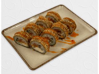 Теплий рол з тунцем та лососем (265g)