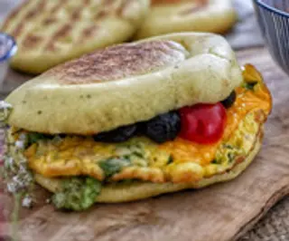 Chapati Omelette Jambon
