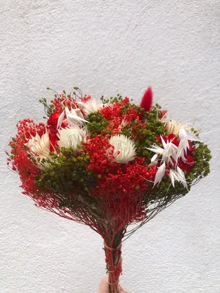 Ramo Flor Seca Tonos Rojos