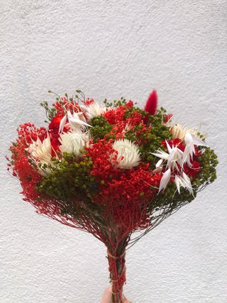 Ramo Flor Seca Tonos Rojos
