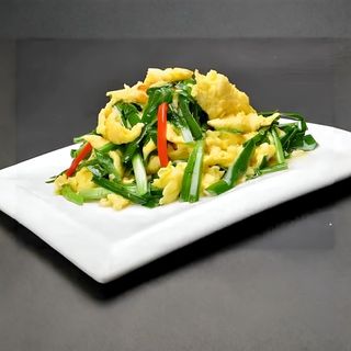 94Джусай с яйцом .韭菜鸡蛋