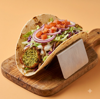 Tacos con falafel