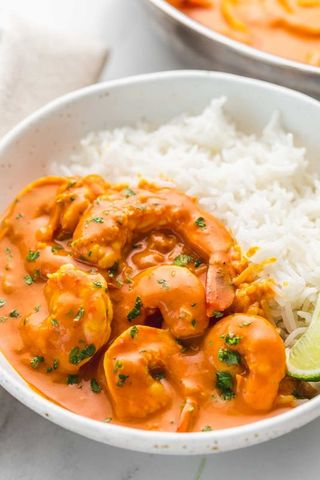 Prawn & Coconut Curry with Steamed Rice