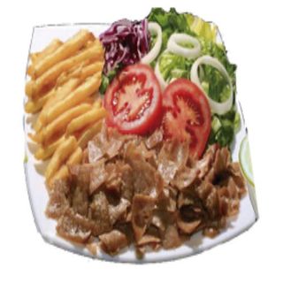 Plato Kebab Mas Patatas Y Refresco