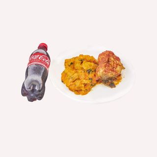 Yam Porridge + Titus Fish + A Drink