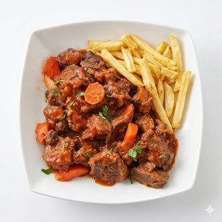 Fuente De Carne Al Toro Con Papas (Ración)