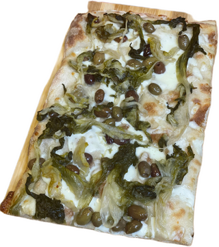 Scarola e olive taggiasche al trancio