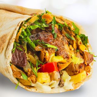 Shaorma amestec la lipie