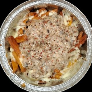 Patatas fritas carbonara#