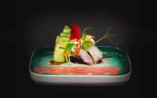 A070 - Nigiri maguro mandorle flambe 2 pezzi