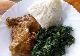 Chicken Broiler with Terere and Ugali