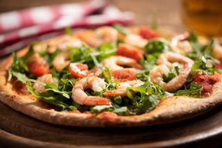 Pizza cocktail de Gambas
