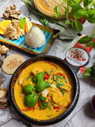 Krewetki curry lekko pikantne