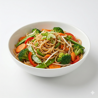 Fideos con verduras (炒粉干)