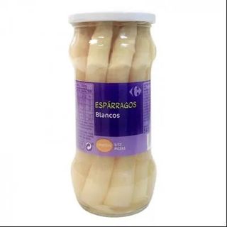 Espárragos Blancos Gruesos 9/12 Carrefour s/ Lactosa 325 Gr.