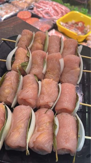 Spiedino di pollo panato