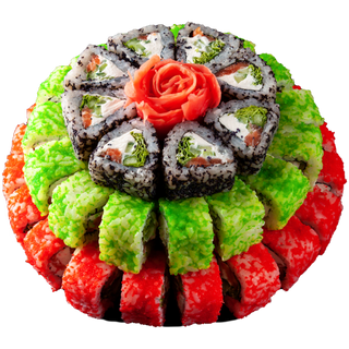 Суші-торт Red & Green (8 ролів, 64 шт., 2140 г)