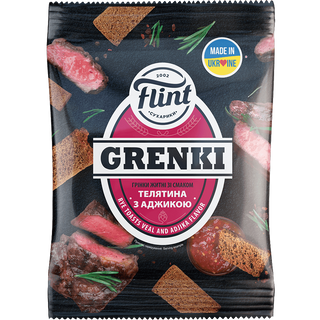 Grzanki „Flint” o smaku cielęciny z adżyką 70g