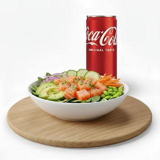 Poke grande + Lattina Coca-Cola