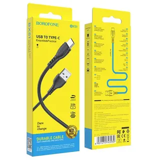 Borofone Bx51 Usb To Type-c Კაბელი