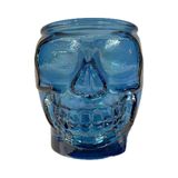 Bicchiere teschio blu